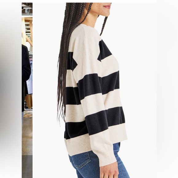 Splendid Livy Stripe Sweater - size medium. - Picture 7 of 8